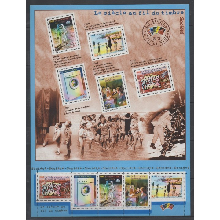 Stamps - France - Blocks and sheets - 2000 - Nb BF 32 - Various Historics Themes