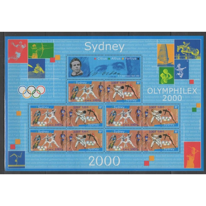 Stamps - France - Blocks and sheets - 2000 - Nb BF 31A - Summer Olympics
