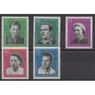 Buy this set of stamps of East Germany (GDR) of the year 1961 (Nb 523/527).
