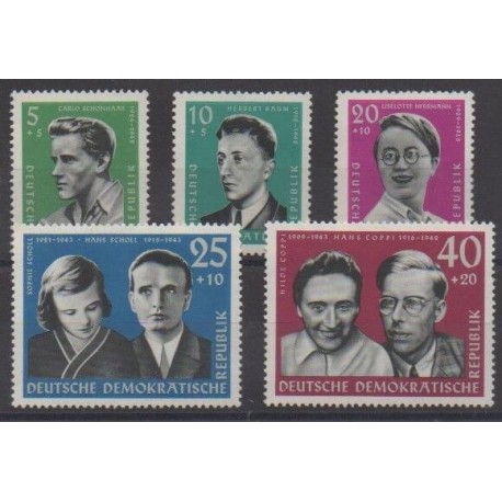 Allemagne orientale (RDA) - 1961 - No 565/569 - Célébrités