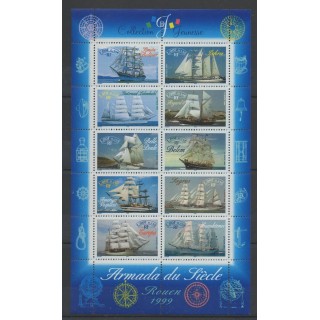 Timbres - France - Blocs et feuillets - 1999 - No BF 25 - Bateaux