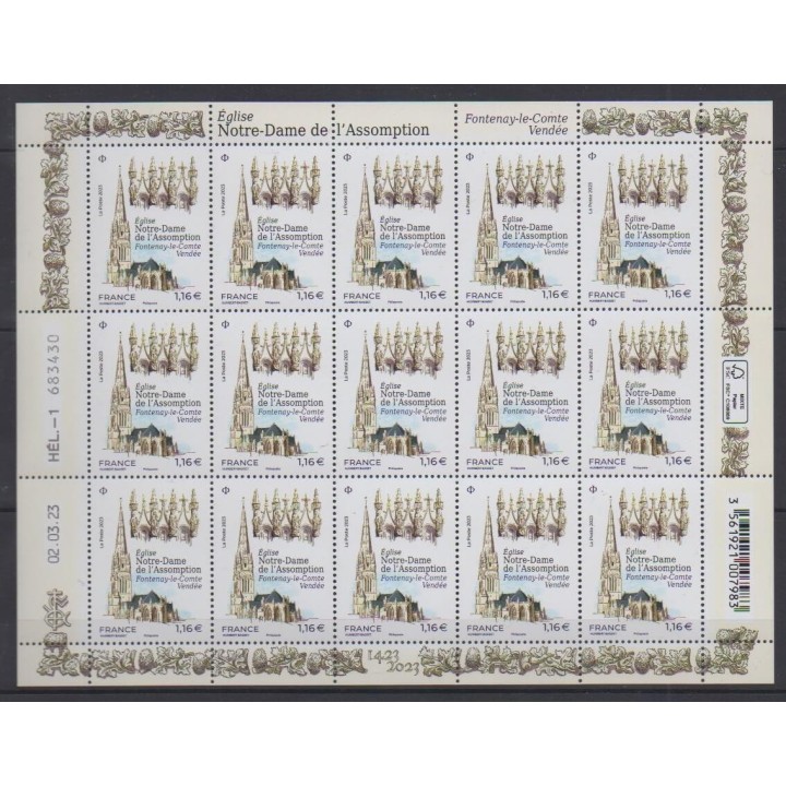 Buy this souvenir sheet  of France of the year 2023 (Nb F95 - Notre-Dame de l'Assomption).
