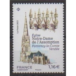 France - Poste - 2023 - No 5671 - Églises