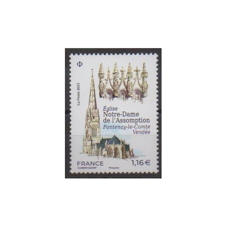 France - Poste - 2023 - Nb 5671 - Churches
