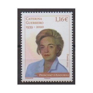 Buy this stamp of French Andorra of the year 2023 (Caterina Guerrero).