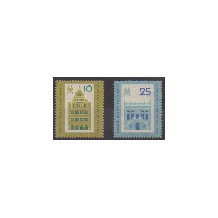 Acheter cette série de timbres d'Allemagne orientale (RDA) de l'année 1961 (No 559/560).