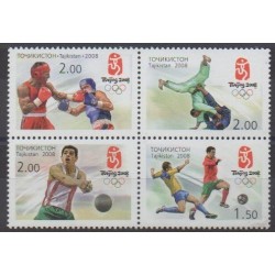 Tadjikistan - 2008 - No 377/380 - Jeux Olympiques d'été