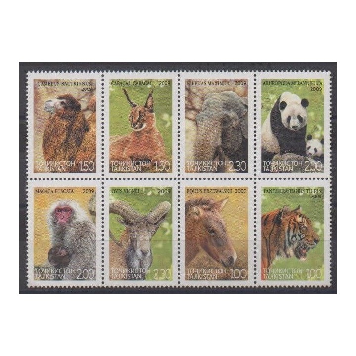 Buy this set of stamps of Tajikistan of the year 2009 (Nb 408/415).
