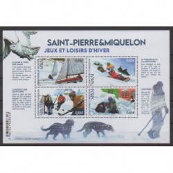 Saint-Pierre et Miquelon - Blocs et feuillets - 2023 - No BF Loisirs d'hiver