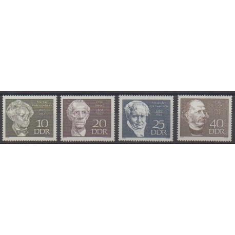 Allemagne orientale (RDA) - 1969 - No 1136/1139 - Célébrités