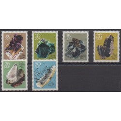 Allemagne orientale (RDA) - 1969 - No 1164/1169 - Minéraux - Pierres précieuses