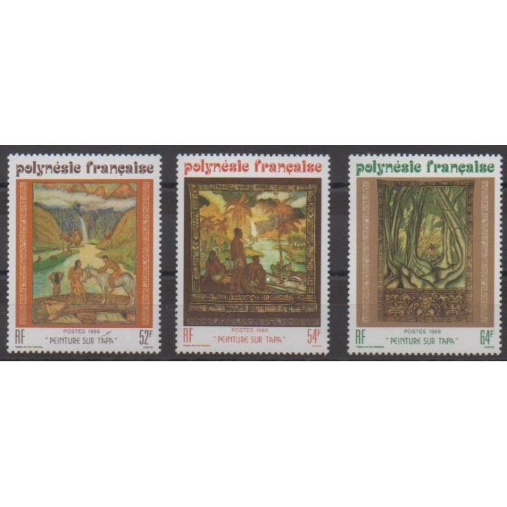 Acheter cette série de timbres de Polynésie de l'année 1988 (No 303/305).