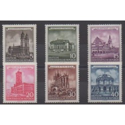 Allemagne orientale (RDA) - 1955 - No 229/234 - Monuments