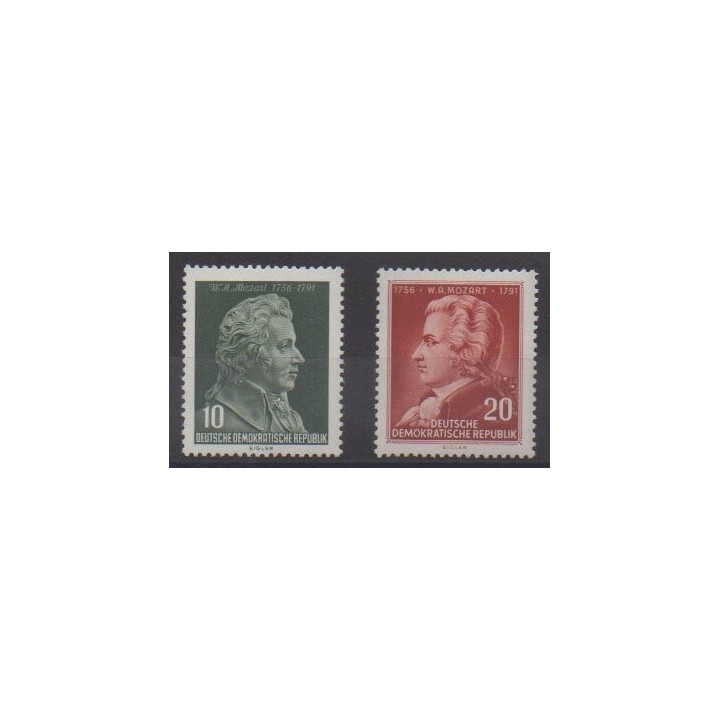 Buy this set of stamps of East Germany (GDR) of the year 1956 (Nb 235/236).