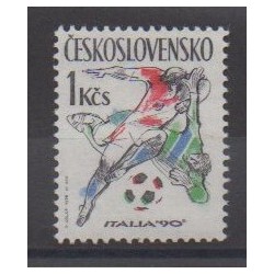 Czechoslovakia - 1990 - Nb 2849 - Soccer World Cup