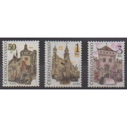 Tchécoslovaquie - 1991 - No 2887/2889 - Châteaux