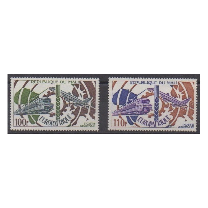 Acheter ces timbres du Mali de l'année 1974 (No PA233/PA234).