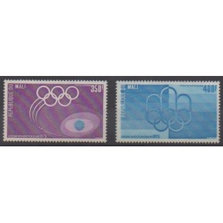 Acheter ces timbres du Mali de l'année 1975 (No PA256/PA257).