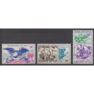 Acheter ces timbres du Mali de l'année 1976 (No PA273/PA275).