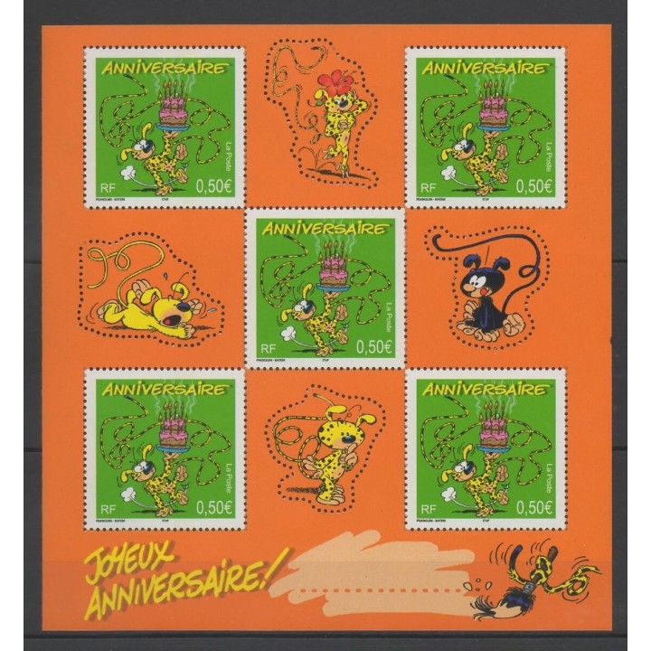 Timbres - France - Blocs et feuillets - 2003 - No BF 58 - Dessins Animés - BD