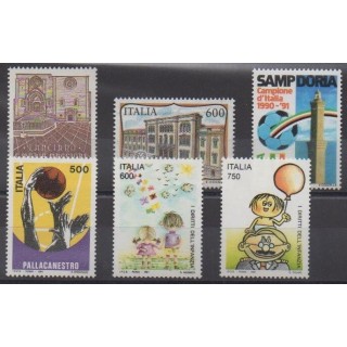 Acheter cette série de timbres d'Italie de l'année 1991 (No 1914/1919).