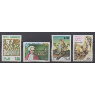 Buy this set of stamps of Italy of the year 1991 (Nb 1922/1925).