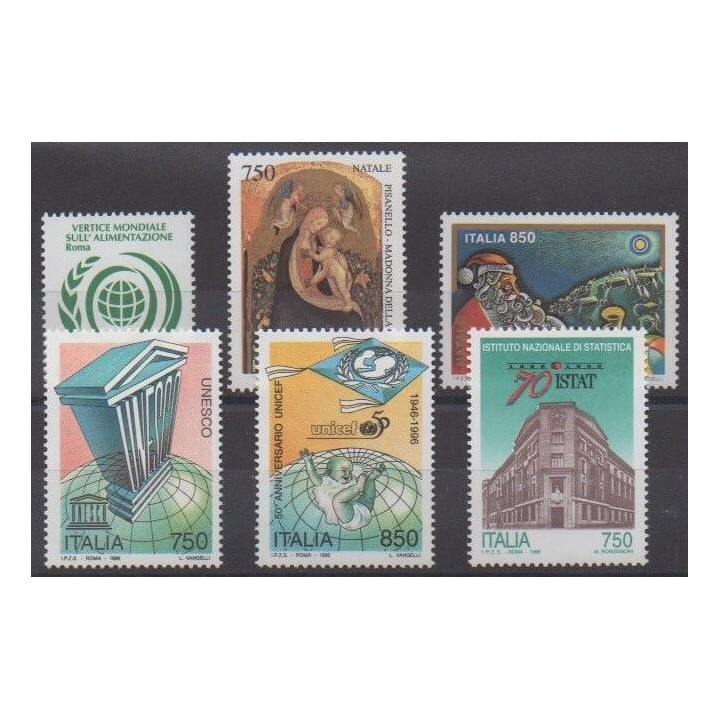 Acheter cette série de timbres d'Italie de l'année 1996 (No 2204/2209).