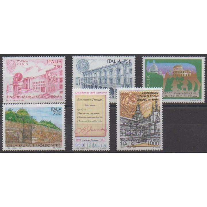 Acheter cette série de timbres d'Italie de l'année 1997 (No 2219/2224).