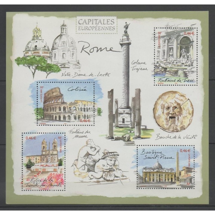 Stamps - France - Blocks and sheets - 2002 - Nb BF 53 - Sights