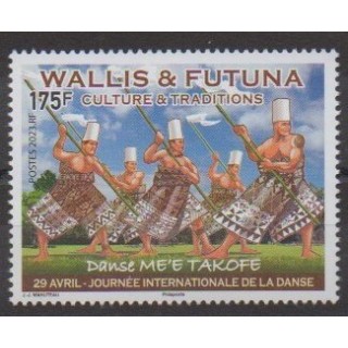 Acheter ce timbre de Wallis et Futuna de l'année 2023 (Danse Me'e takofe).