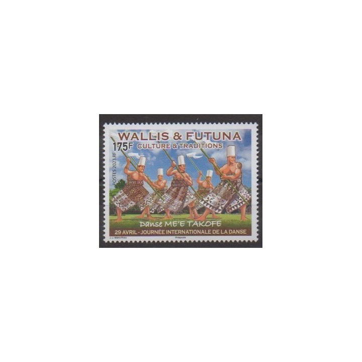 Buy this stamp of Wallis et Futuna of the year 2023 (Danse Me'e takofe).