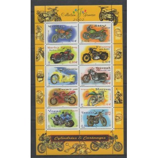 Timbres - France - Blocs et feuillets - 2002 - No BF 51 - Motos