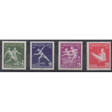 Allemagne orientale (RDA) - 1956 - No 254/257 - Sports divers