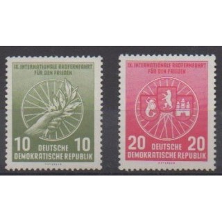 Buy this set of stamps of East Germany (GDR) of the year 1956 (Nb 246/247).
