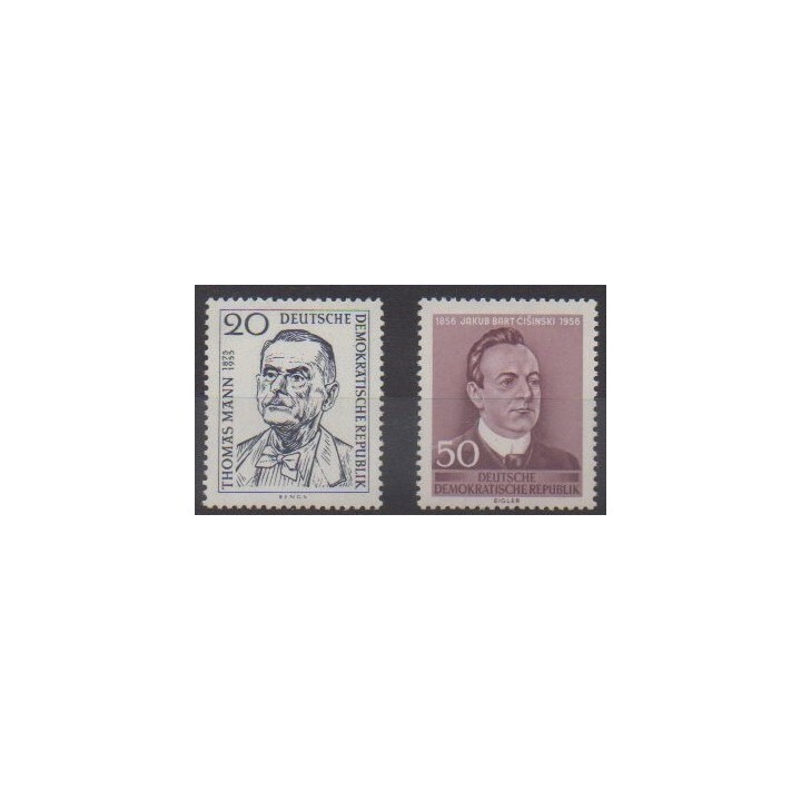 Buy this set of stamps of East Germany (GDR) of the year 1956 (Nb 259/260).