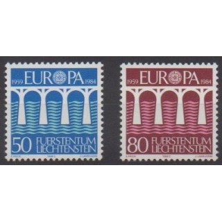 Acheter cette série de timbres du Liechtenstein  de l'année 1984 (No 778/779).