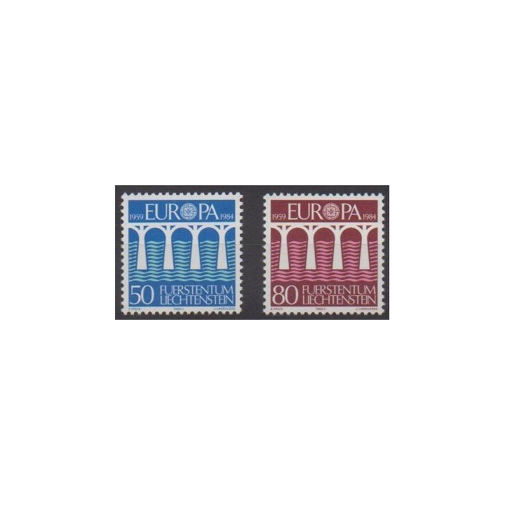 Acheter cette série de timbres du Liechtenstein  de l'année 1984 (No 778/779).