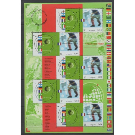 France - Blocks and sheets - 2002 - Nb BF 49 - Soccer World Cup