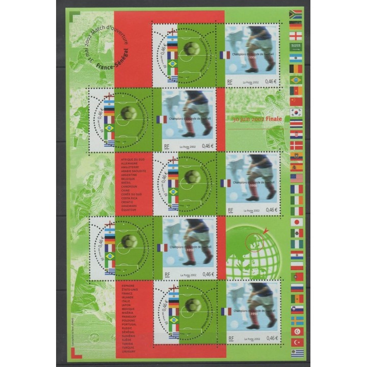 Timbres - France - Blocs et feuillets - 2002 - No BF 49 - Coupe du monde de football