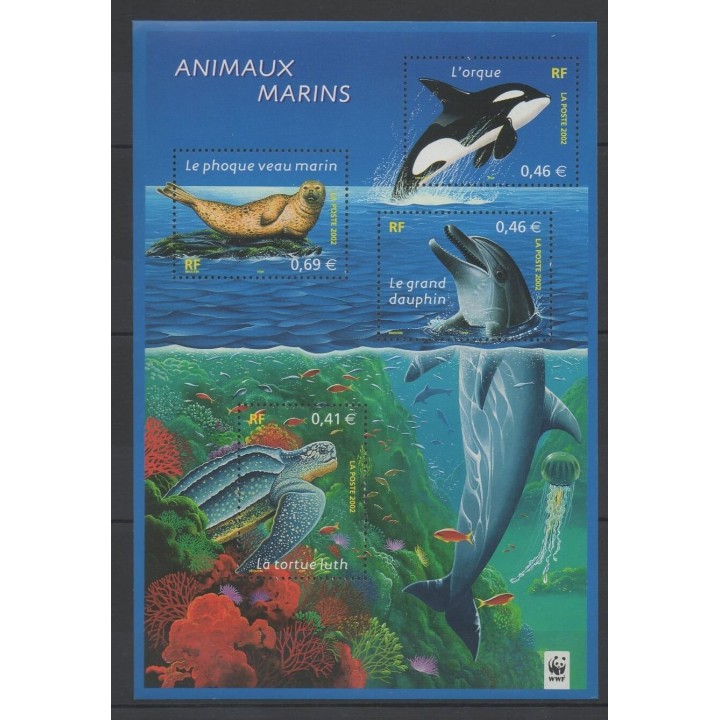 Stamps - France - Blocks and sheets - 2002 - Nb BF 48 - Sea life