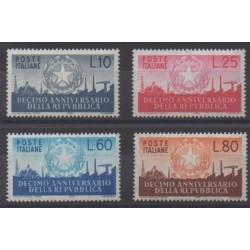 Italy - 1956 - Nb 725/728