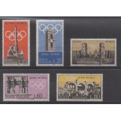 Italy - 1959 - Nb 788/792 - Summer Olympics - Monuments