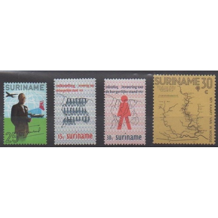 Buy this set of stamps of Suriname of the year 1971 (Nb 542/545).