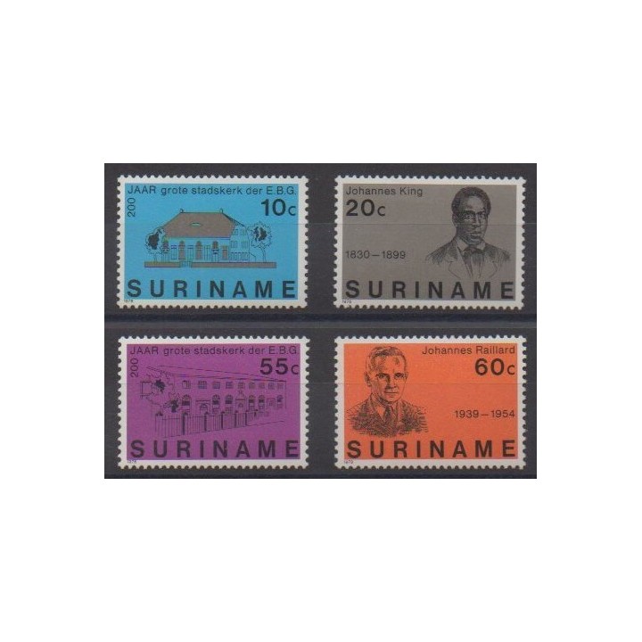 Acheter cette série de timbres de Surinam de l'année 1978 (No 720/723).