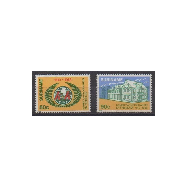 Buy this set of stamps of Suriname of the year 1985 (Nb 998/999).