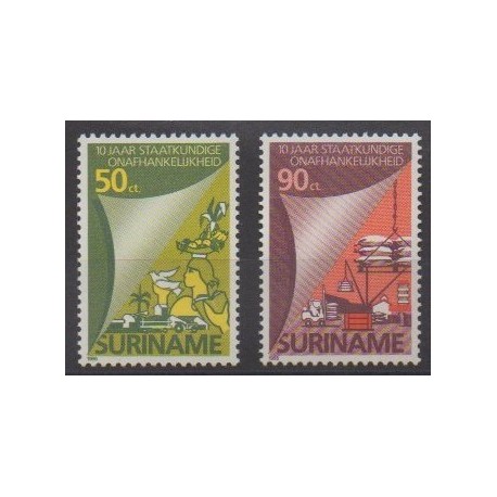 Suriname - 1985 - Nb 1030/1031 - Various Historics Themes