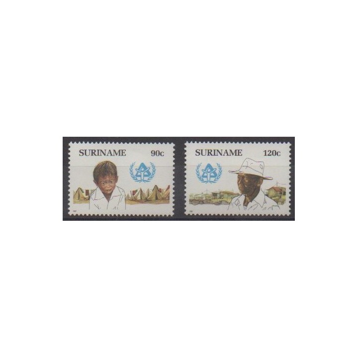 Buy this set of stamps of Suriname of the year 1987 (Nb 1085/1086).