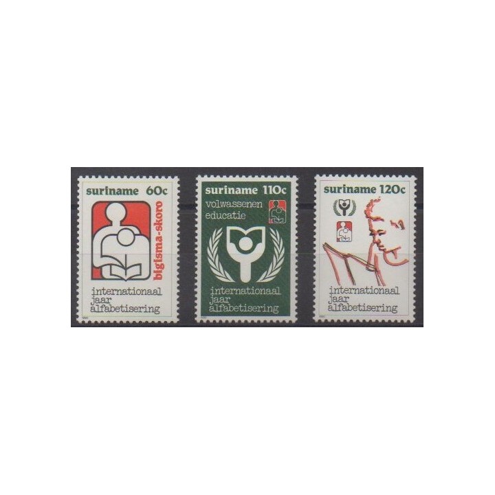Acheter cette série de timbres de Surinam de l'année 1990 (No 1174/1176).