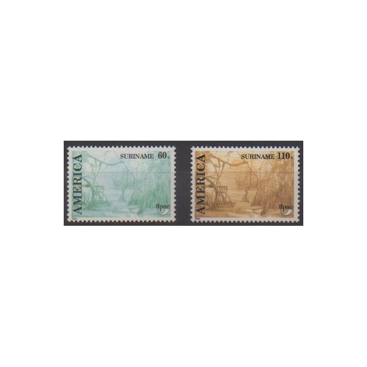 Acheter cette série de timbres de Surinam de l'année 1990 (No 1202/1203).