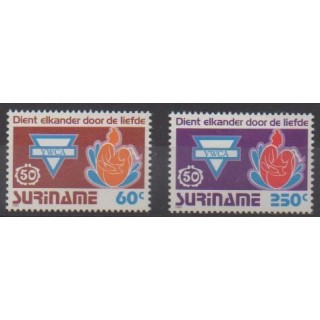 Buy this set of stamps of Suriname of the year 1992 (Nb 1261/1262).